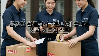 📦 꼼꼼한 원룸이사, 3분 만에 끝내는 완벽 체크리스트 📝